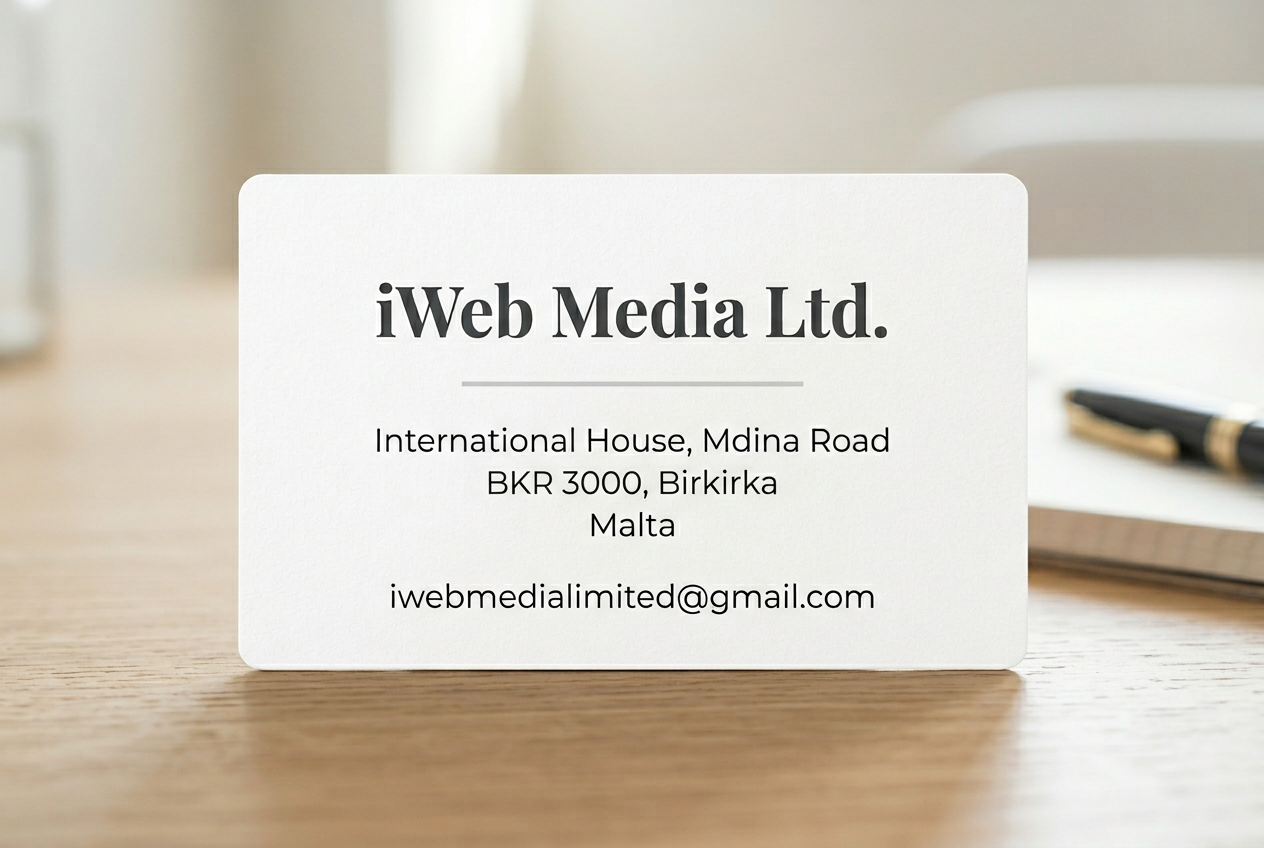 iWeb Media Ltd. – International House, Mdina Road, BKR 3000, Birkirka, Malta